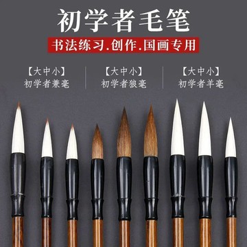 🔥限時下殺🔥書法毛筆狼毫兼毫大中小專業級書法套裝專用高檔兼毫專業狼毫國畫