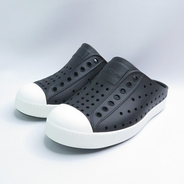 Native Jefferson Clog 151131001105 中童 穆勒鞋 黑/白【iSport愛運動】