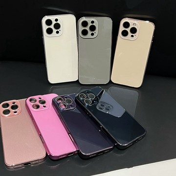 全包鏡頭 電鍍亮面玻璃殼 防摔殼 手機殼 適用蘋果 iPhone17 16 15 14 13 12 11 Pro max
