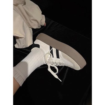 藝高學妹～厚底鞋子女2025春季新款增高真皮休閑德訓鞋阿甘鞋板鞋