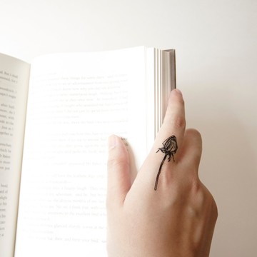 清新植物系玫瑰花蕾－茶花紋身貼 // 一套兩款