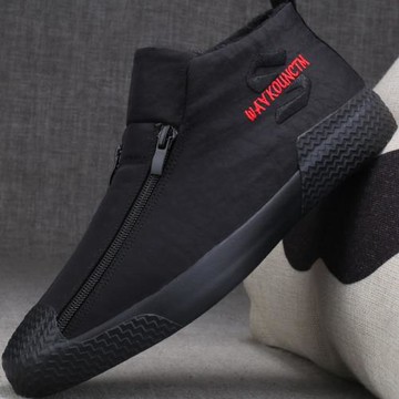 男士棉鞋高幫鞋冬季鞋子男保暖加絨2025新款二棉鞋冬天老北京布鞋