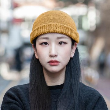 秋冬日系小眾瓜皮帽針織帽套頭帽水手帽復古毛線帽韓版雅痞流氓帽