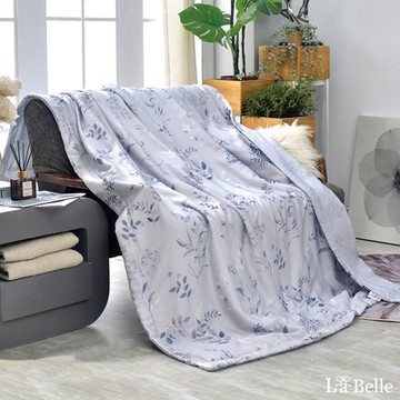 【Great Living格蕾寢飾】義大利La Belle 蒔花依鑲 100%天絲抗菌涼被(5x6.5尺)