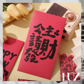 【台灣現貨】公主請發財 紅包套6入裝 方形紅包套 壓歲錢袋 新年禮物 新年快樂祝福 蛇年紅包 過年紅包 喜慶 中式紅包