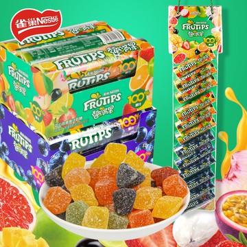 雀巢趣滿果真果汁軟糖60g 兒童零食Q彈黑加侖綜閤水果味官方正品