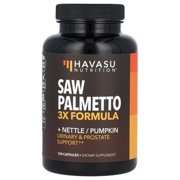 Havasu Nutrition, 鋸棕櫚，3 倍配方 + 蕁麻 / 南瓜，120 粒膠囊