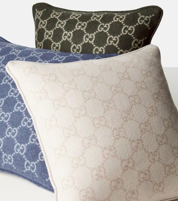 Gucci GG jacquard wool and cashmere cushion