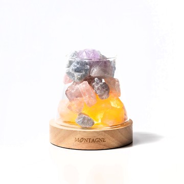 Montagne紫水晶 × 粉水晶 x 藍水晶｜守護。珍愛｜富士山水晶擴香組 精油可選