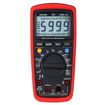 TECPEL 泰菱 》DMM-139 5999 數位 + AC真實均方根讀值(True R.M.S.) 真有效值三用電錶 電表