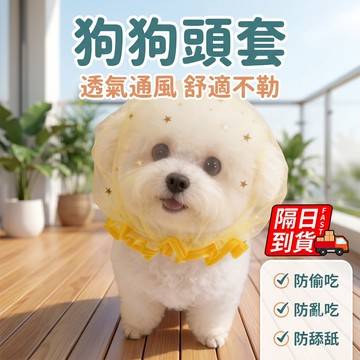 防舔透氣網紗面罩 隔日到貨 寵物防護頭套 防亂吃嘴套 小型犬專用 寵物頭套 寵物嘴套 QJ3281