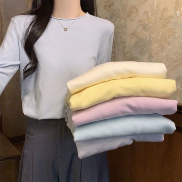 【限時79折】美好執念捲邊圓領針織上衣-72601