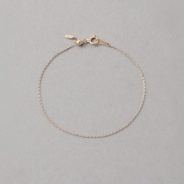 【ete】K18MPG 簡約鏡面切割鍊手鍊