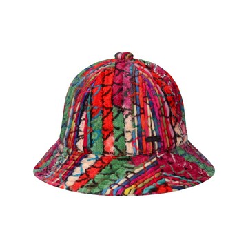 KANGOL 曲線拼布 WOOLY SQUIGGLE CASUAL 彩色混織 鐘型帽 特殊款 【TCC】