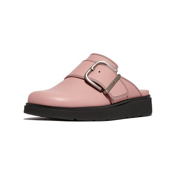 FitFlop GEN-FF 大扣環撞色縫線皮革木屐鞋-女(柔粉色)