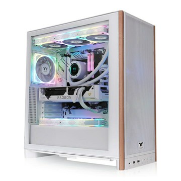 Thermaltake 曜越 鋼煉 S370 WS 木紋 黑色/白色 中直立式機(4正)