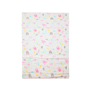 PUKU 藍色企鵝 紗布印花浴巾 四層細緻全棉紗布 透氣吸水易乾 車縫 經久耐用  粉眠羊  1條