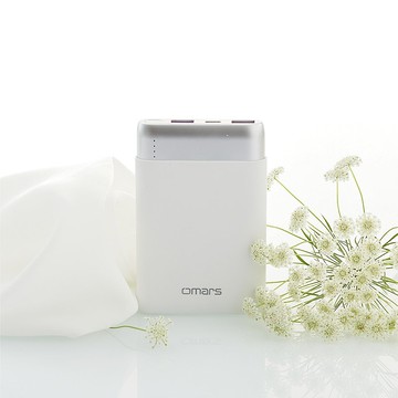 omars炫彩系行動電源 有標示Wh PD20W+QC3.0快充 10000mAh-雪花白