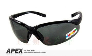 【【蘋果戶外】】APEX 908 黑 台製 polarized 抗UV400 寶麗來偏光鏡片 運動型 太陽眼鏡 附原廠盒、擦拭布(袋)
