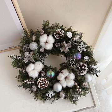 銀河系 永生雪松聖誕花圈
