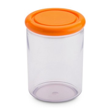 【OMADA】簡約設計密封抗菌儲存罐 橘色 1L(防潮罐、儲物罐、密封罐)
