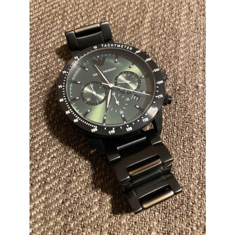 エンポリオアルマーニ EMPORIO ARMANI 腕時計 クロノグラフ メンズ AR11242 ブラック | LINEショッピング