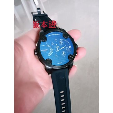 迪賽卡大盤手表男士小眾手表歐美潮男偏光真皮7257表帶腕表