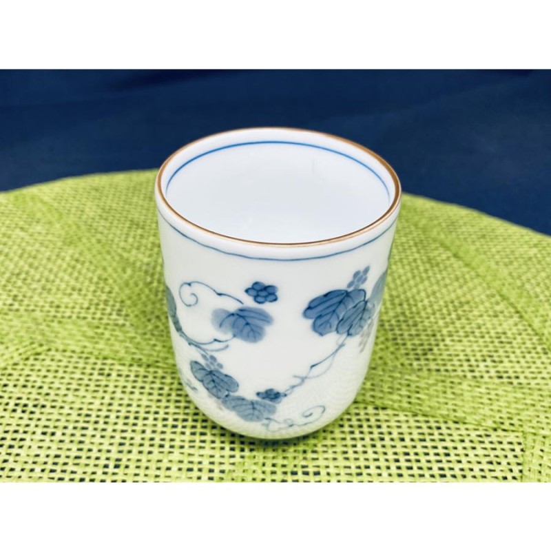 湯呑 山ぶどう【和食器 湯飲み 湯呑み コップ ゆのみ 湯のみ 茶器 染付】 | LINEショッピング