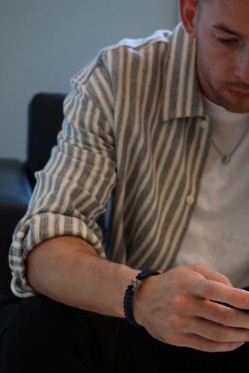 靛夢手鍊\男士手鍊 男生飾品 男生手鍊 水晶 礦石 男生禮物 聖誕