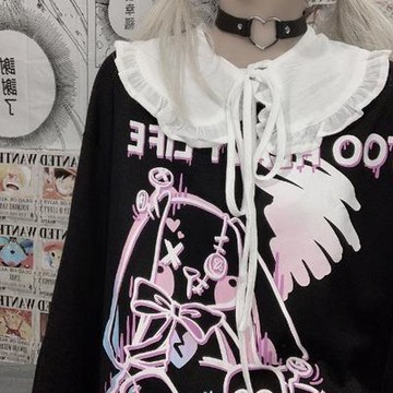 女性服飾配件襯衫領子披肩娃娃領可愛百搭配飾木耳邊花邊系帶假衣領女