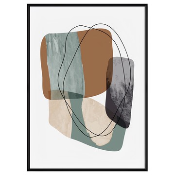 BOLUO GALLERY 菠蘿選畫所 幾何 堆石 I 掛畫 APGP4607B  59.4 x 42cm  黑色