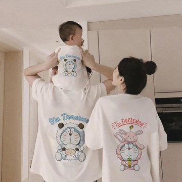 親子裝2026新款潮一家四口夏裝t恤童裝上衣母女母子洋氣三口全家