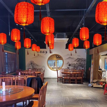 新年用品裝飾布置燈籠鏤空小掛飾件場景餐廳店鋪店面吊頂吊飾創意