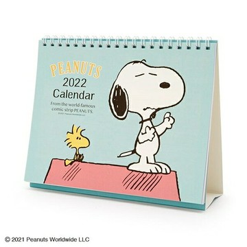 【震撼精品百貨】2022年 掛曆/年曆/手帳/桌曆 史努比 2022 線圈桌曆(藍色款)#74449 震撼日式精品百貨