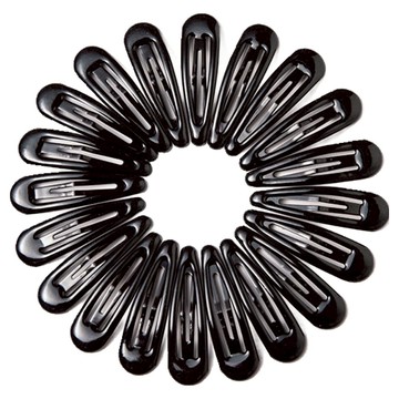 girlpins 彩色按扣髮夾 20入組  黑色