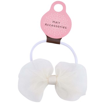 akachan honpo - 髮圈-雪紡蝴蝶結-白色