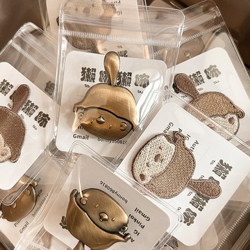 海獺 獺獺 刺繡貼布 金屬徽章