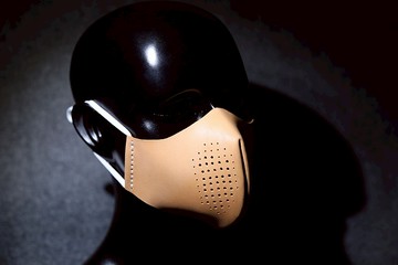 【切線派】纯手工真皮口罩防尘机车面罩 附纯棉内芯 可重复使用