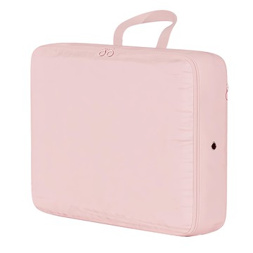 旅行衣物收納袋 OD65-4 中 粉色 可壓縮行李收納袋 手提衣物整理袋  1個