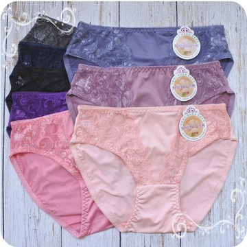 L~XL 可穿 典雅蕾絲三角褲 舒適好穿 甜美性感 中腰 大碼 彈性佳 加大性感女生內褲 蝦皮優選  優選賣家 3406