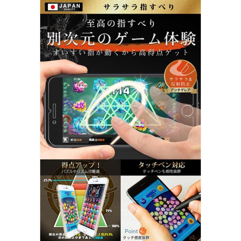 iPhone honeケ ○【究極の指滑り】全面保護