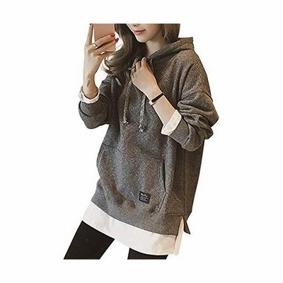 エアバイ フード付き パーカー 重ね着風 スウェット フーディー スエット レディース 0a A02 M2xl 通販 Lineポイント最大get Lineショッピング