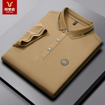 【新款熱賣】重磅春夏新款薄款刺繡直筒短袖商務日常休閑現貨男士polo衫