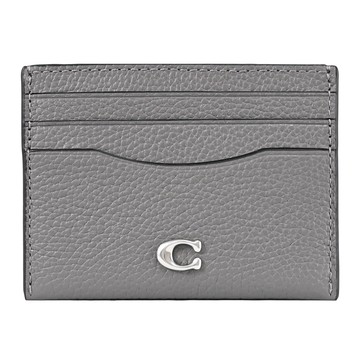 COACH CC129 經典C LOGO荔枝紋皮革隨身名片卡夾.灰