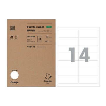Formtec 地址用標籤紙 LQ-3108  14格  20張