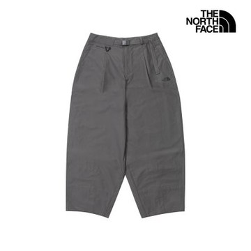 【The North Face 官方旗艦】北面女款灰色DWR防潑水附腰帶休閒長褲｜8FZW0UZ