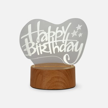 LED 3D生日快樂小夜燈