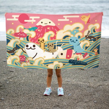 寂寞星球浴巾 - 飄洋過海-下單後製作-不接受退貨