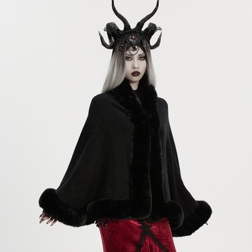 哥德雪松女巫護符吊墜毛線斗篷 / 寬鬆版型