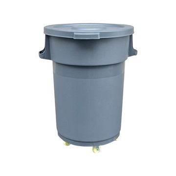 加厚塑料垃圾桶168升帶輪戶外環衛垃圾桶酒店廚房帶蓋商用垃圾桶[DD080109]